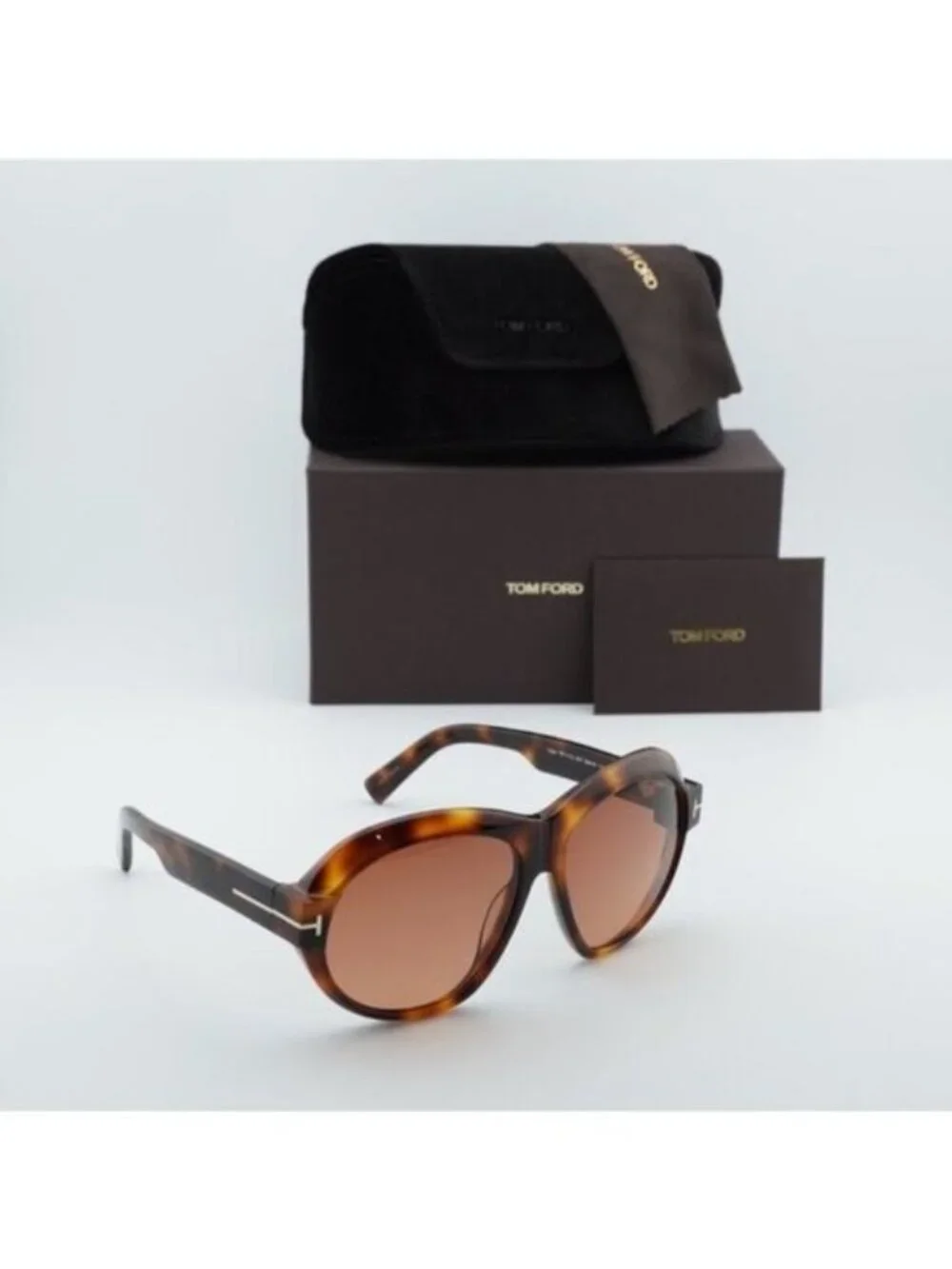 Tom Ford FT1113 53T Inger Geometric Sunglasses - Blonde Havana/Bordeaux